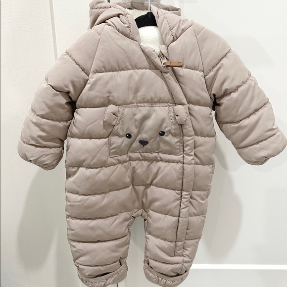 H&M Baby - Faux Shearling-lined Bear Jumpsuit Overall - Picture 3 of 6